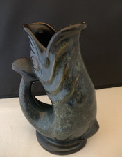 Dartmouth Pottery Fish Glug Glug / Gurgle jug, 8. inch Tall,  Vintage
