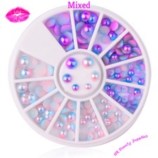 PEARLS Diamantes Rhinestones Gems Beads 3D Nail Art Decoration Bling Studs Craft
