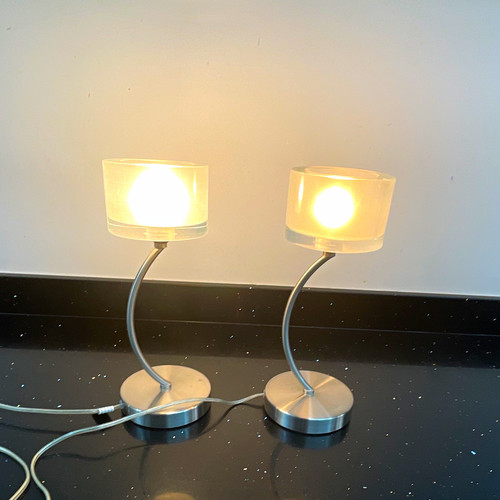 Pair modern silver brushed - silver,