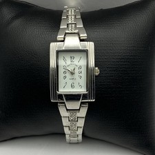 24mm Eve Mon Crois Japan Silver Tone Ladies Quartz Watch Untested Parts / Repair