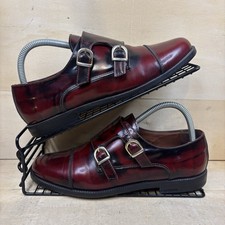 Russell & Bromley Grosvenor Oxblood Double Monk Strap Women's Size 7 Flat Shoe