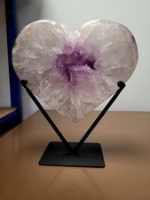 Amethyst Heart On Stand Geode