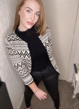 F&F Cream and Black Aztec