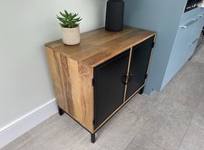 Made Dot Com mango wood and metal sideboard