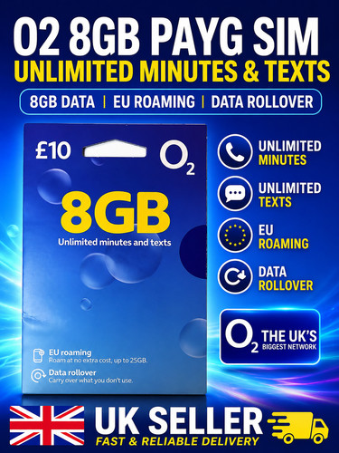 Sim card fast 4g 5g - o2, |