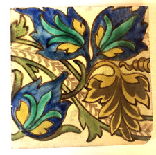 ANGL0 PERSIAN JH BARRETT & CO TILE, WILLIAM DE MORGAN INFLUENCE