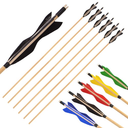 12x wooden arrows - wooden,
