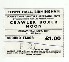 Back Street Crawler Crawler Boxer Moon Ticket Vintage Birmingham 1977