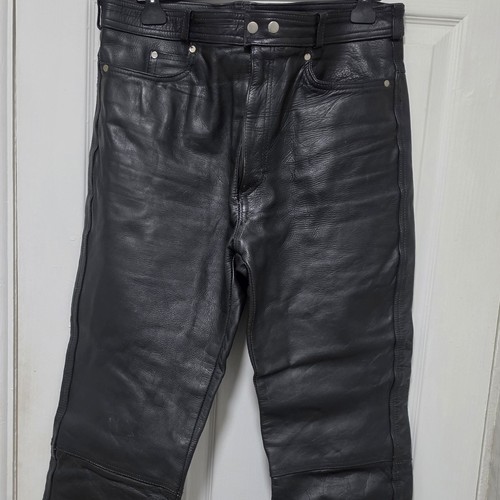 Genuine leather trousers 34w - genuine,