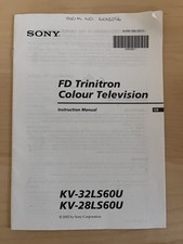 SONY FD TRINITRON COLOR TELEVISION INSTRUCTION MANUAL KV-32LS60U & KV-28LS60U. 