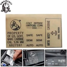 Tactical DIY Metal Stickers 3D Engraved Sticker Metal Decals For Gun Airsoft 2Pc