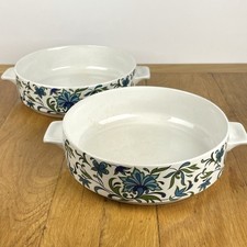 2 x Vintage Midwinter Spanish Garden Tureen Casserole Serving Dish Bowls