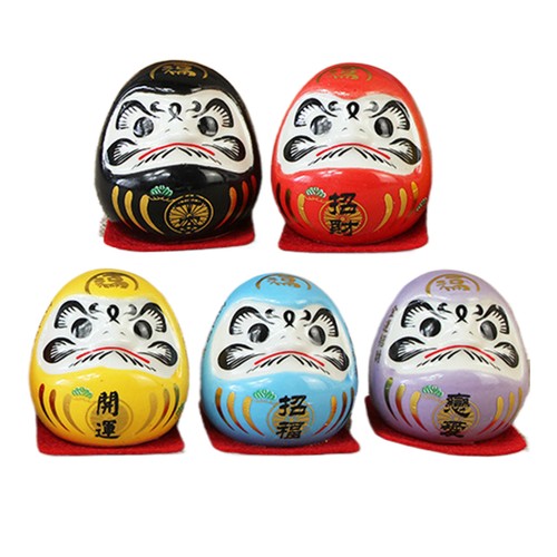 5pcs japanese red daruma - japanese, doll