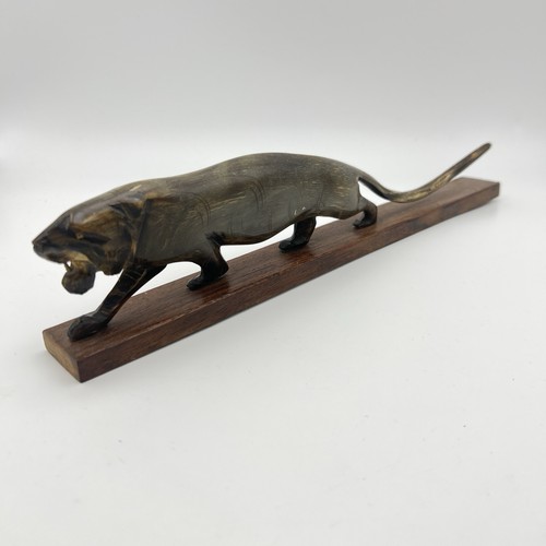 Vintage carved horn - carved,