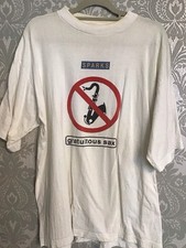 Sparks 1990s Vintage Sax Senseless Violins Promotional T-Shirt White XL