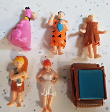 6 X Kinder style Flintstones 4cm Plastic Figures Circa 1997