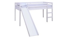 Kaycie Mid Sleeper with Slide White Modern Kids Bedroom Furniture