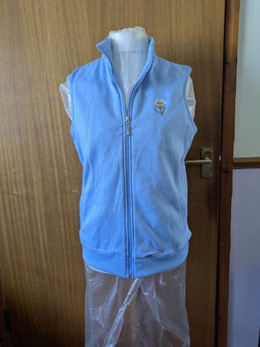 Damart blue fleece gilet - blue, size