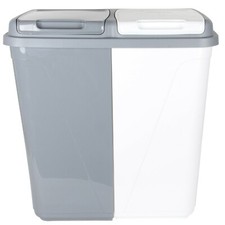 90L Kitchen Bin. Dual Compartment Rubbish & Recycling - Plastic Laundry Basket.