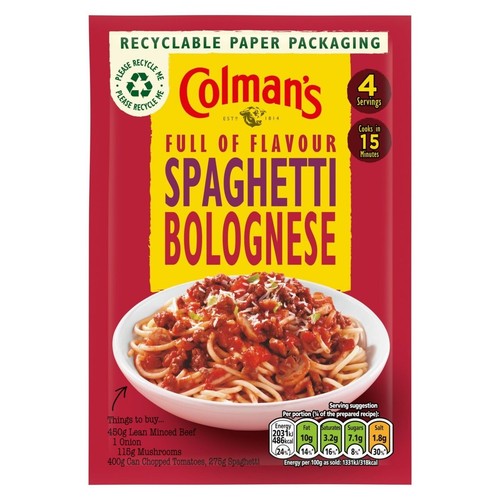 Colman spaghetti bolognese - colman's,