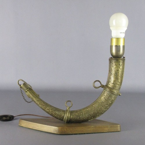 Table lamp horn - table, bronze