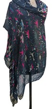 Kipling scarf monkey Multicolored shawl wrap navy