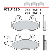 BREMBO REAR BRAKE PADS KIT FIT