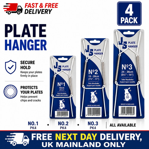 Wire plate hangers white - 4,