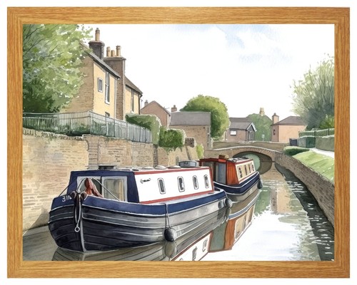 Canal mooring barge houseboat - canal,