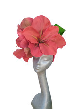 Amaryllis - Giant red Amaryllis headpiece ASCOT WEDDING