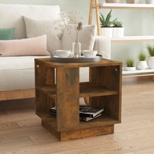 Oak Small Coffee Table Shelves Shelf Storage Modern Side End Unit Furniture
