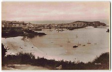 St Ives Cornwall General View Beach Harbour - Real Photo Postcard P13