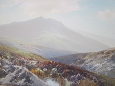Frederick John Widgery, Top near Hay Tor Dartmoor, Antique Gouache Painting