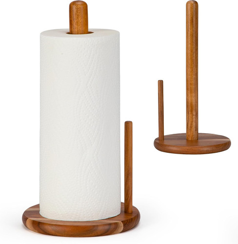 Wooden paper towel holder - wooden,