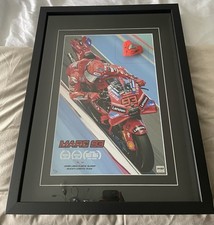 Marc Marquez Framed  signed  Used Elbow Slider MotoGP World Champion 2025 Ducati