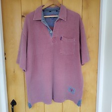 Edwards Heavies Thick Cotton Shirt Overshirt Polo Chore Raspberry Men's Large