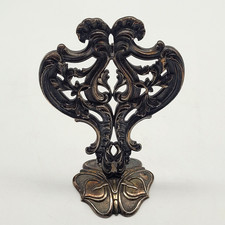 Antique Rococo Revival Pocket Watch Stand Metal Unknown Makers Mark On The Base