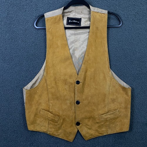 Suede leather waistcoat vest - waistcoat,