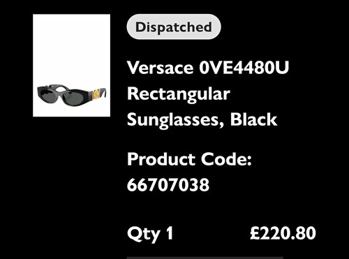 Versace 0ve4480u rectangular - versace,