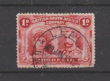 RHODESIA DOUBLE HEAD 1d FU