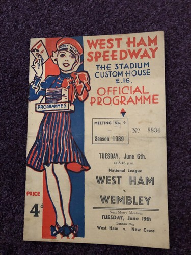 Speedway programme pre - , war