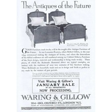 WARING & GILLOW Furniture - Vintage Advertisement 1923