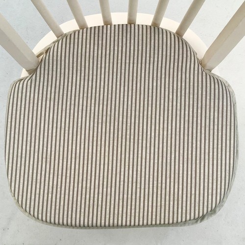 Grey beige ticking - beige, stripe