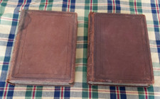 Large 2 Volume Antique Leather