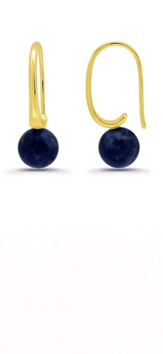 Blue sodalite gold plated drop - gold,