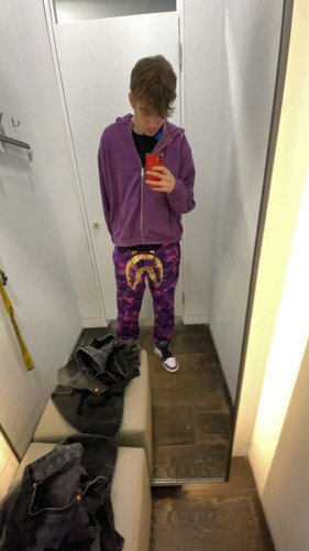 Bape purple camo - shark, sweat