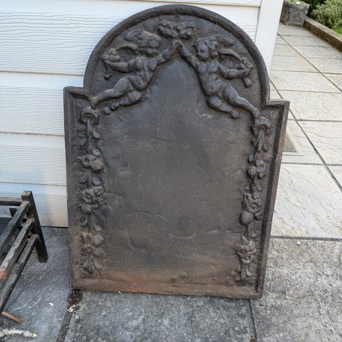 Cast iron cherub - back, and
