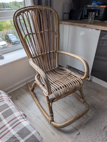 Vintage 1970s bamboo rocking - vintage,