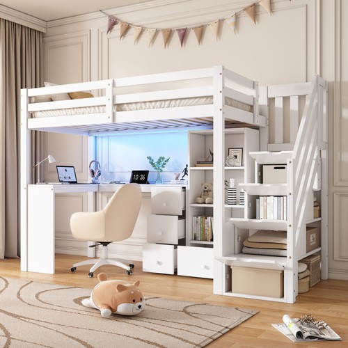 3ft single loft bed with - single,
