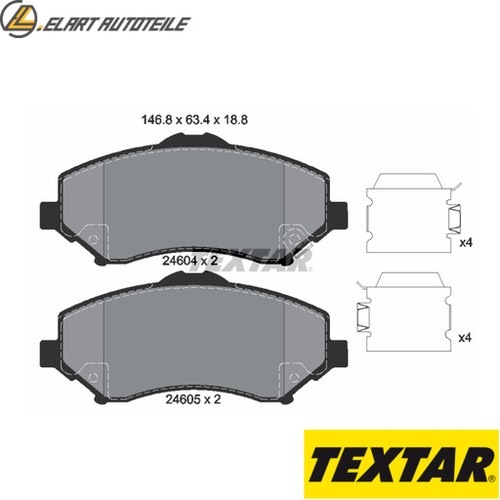 Brake pad set disc - set,